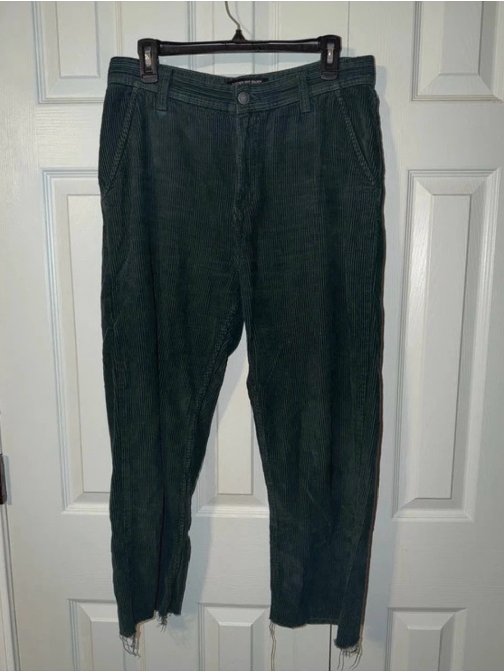 Womens Dark Green Corduroy Pants